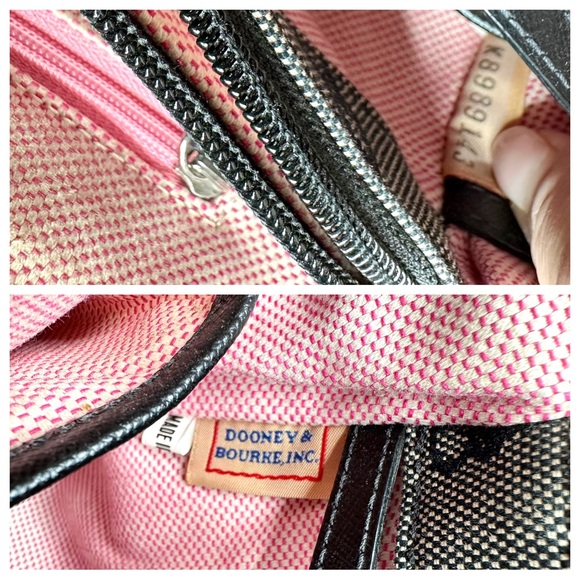 Dooney & Bourke Signature Double Handle Tote Bag Small Black Vintage Purse - Picture 12 of 16